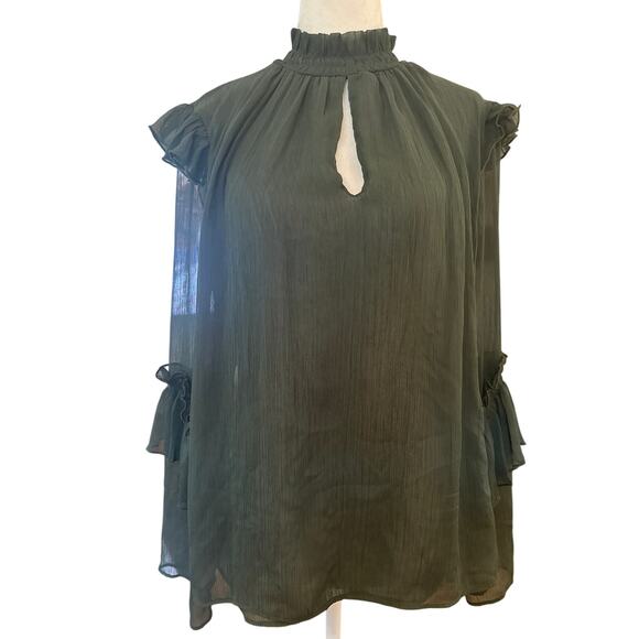 Romantic Green H&M Long Sleeve Blouse - Picture 1 of 6
